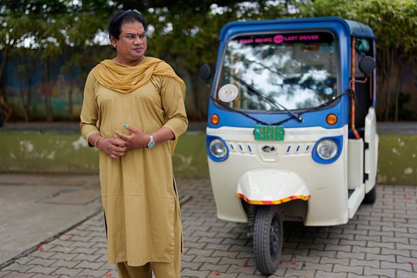 This Trans Woman was Begging on India's Streets. A Donated Electric Rickshaw Changed Her Life.