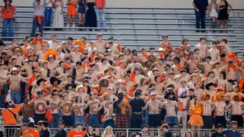 Shirtless College Football Fans Spark Visibility and Celebration from Oklahoma State to UCLA